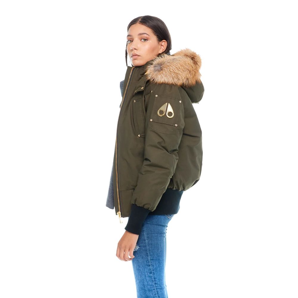 Giubbotto bomber da donna in nylon dell'esercito