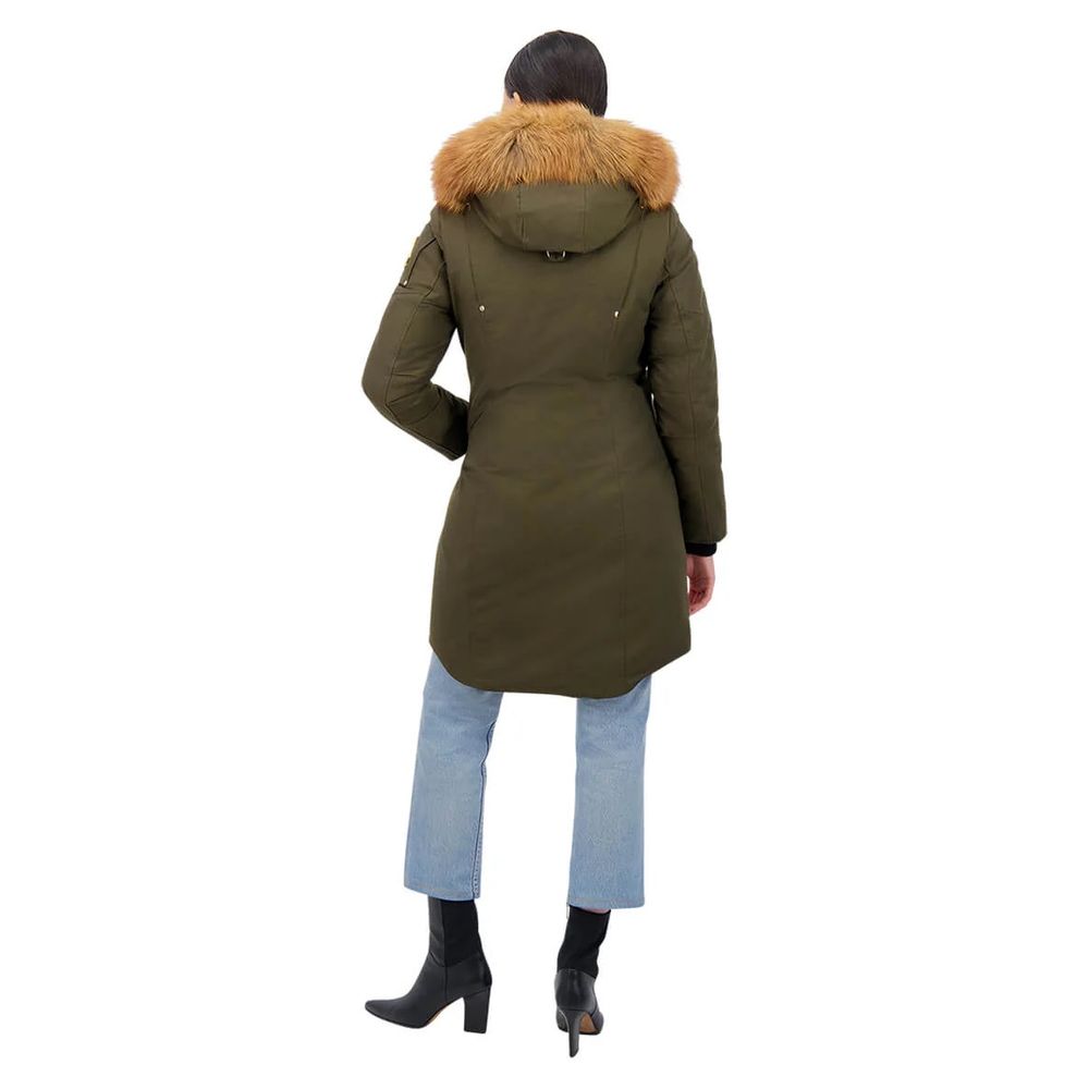 Giacca parka da donna in cotone dell'esercito