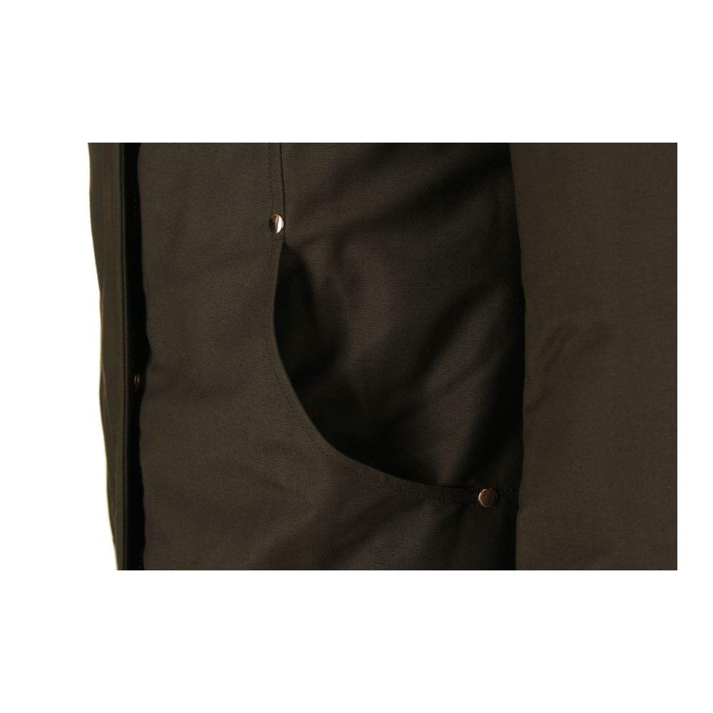 Giacca parka da donna in cotone dell'esercito