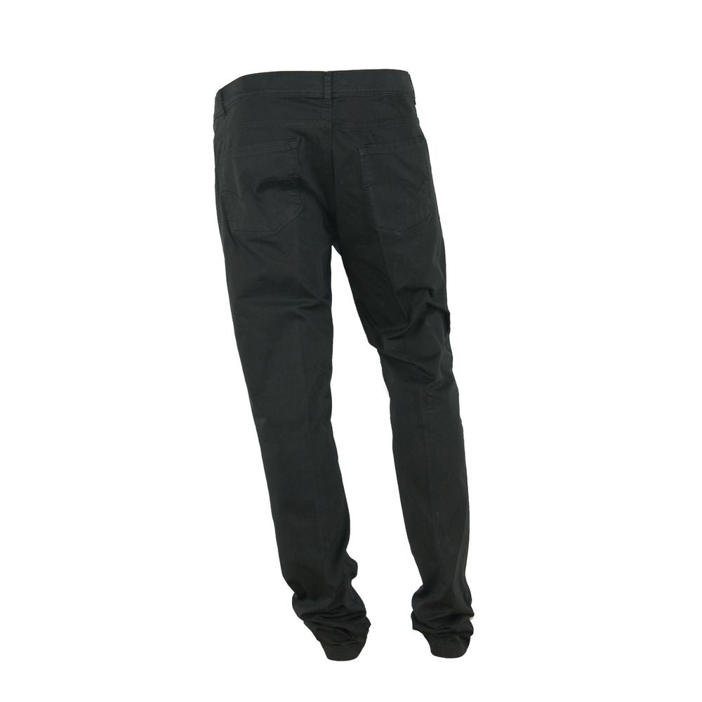 Elegante Sommerhose aus schwarzer Baumwolle
