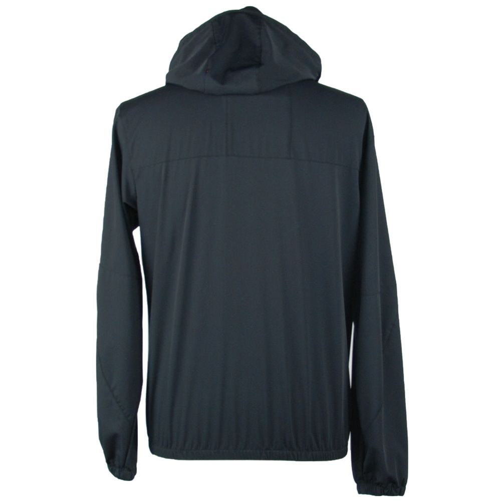 Elegante Kapuzenjacke mit durchgehendem Reißverschluss in Schwarz