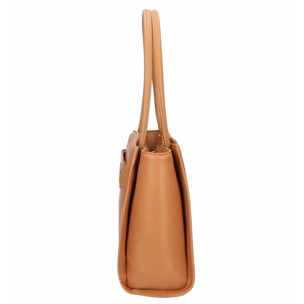 Braune Polyethylen-Umhängetasche für Damen