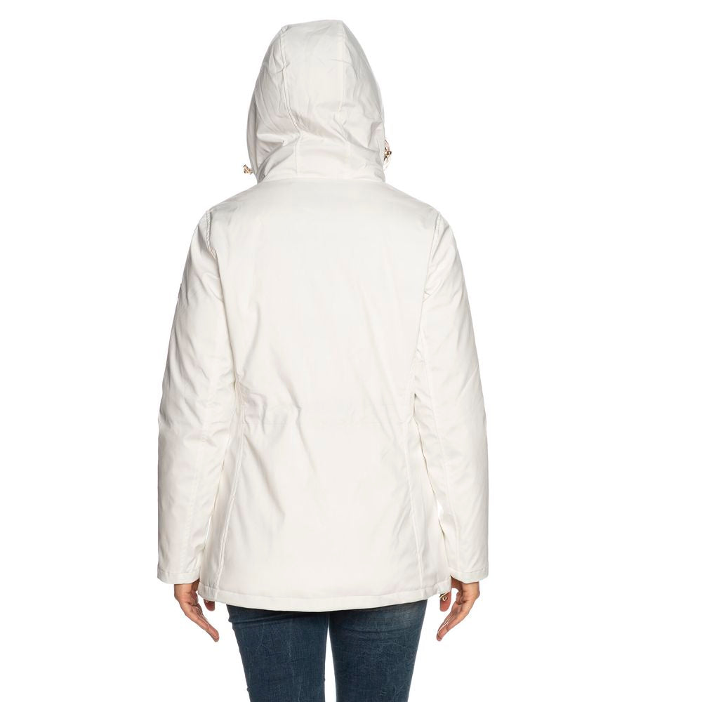 Giacca da donna in poliestere bianco