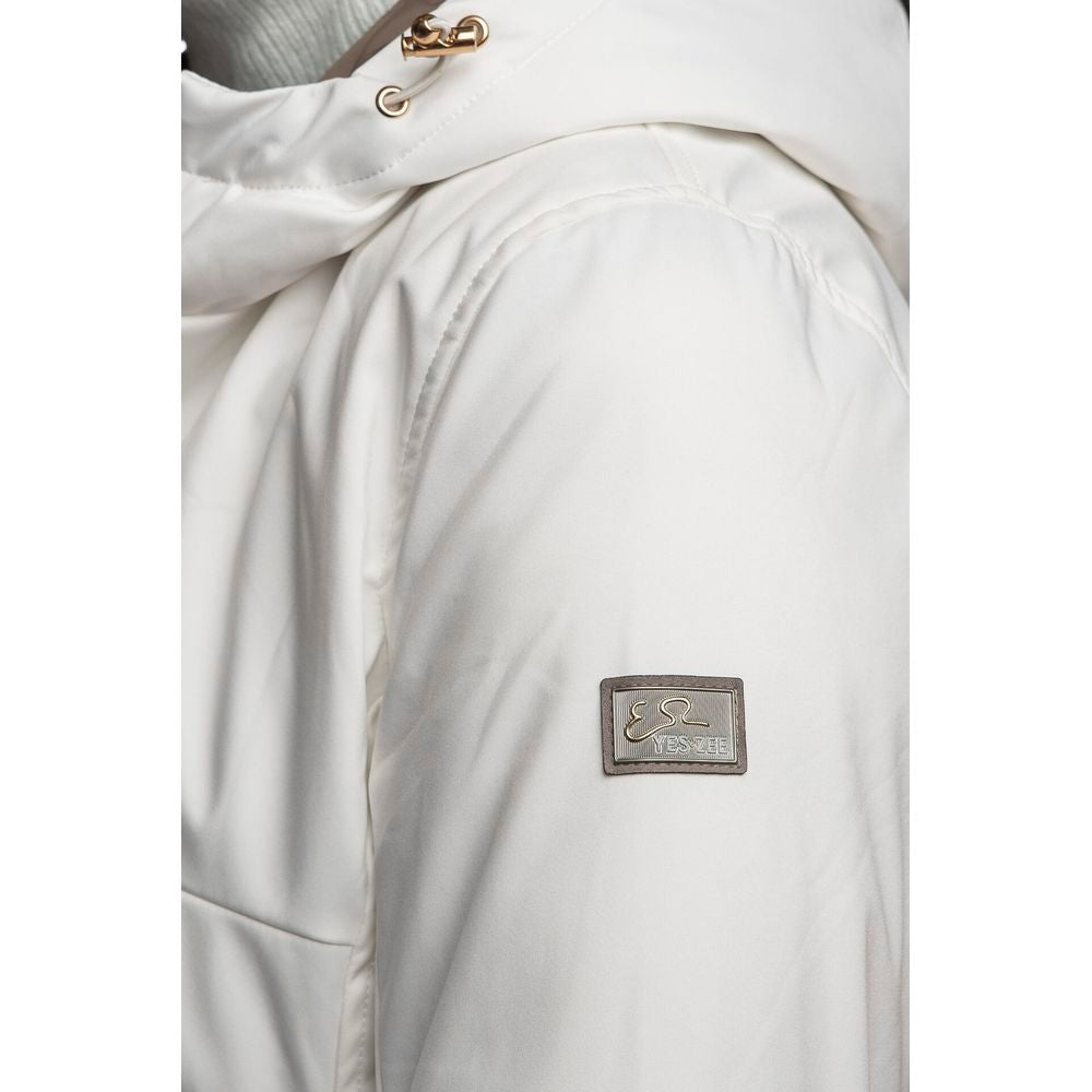 Giacca da donna in poliestere bianco