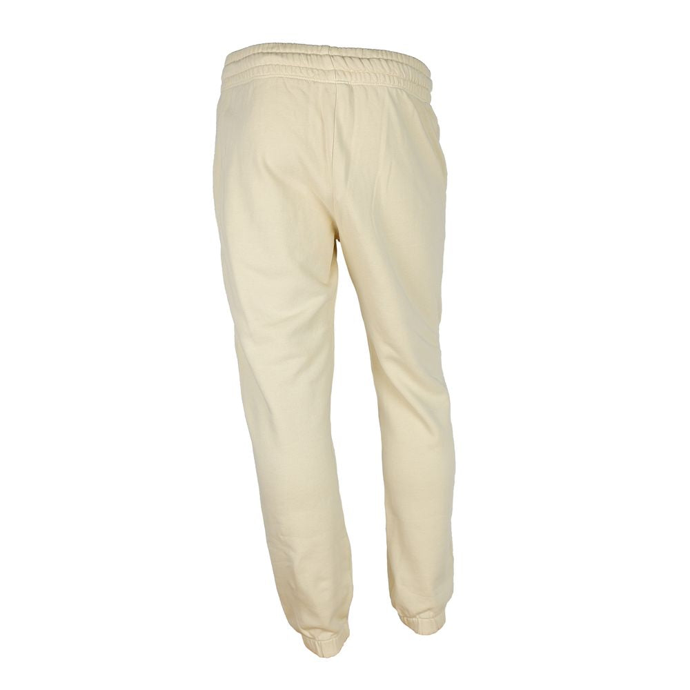 Beige Baumwoll-Trainingshose für Herren