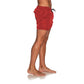 Red Nylon Men Swim Shorts