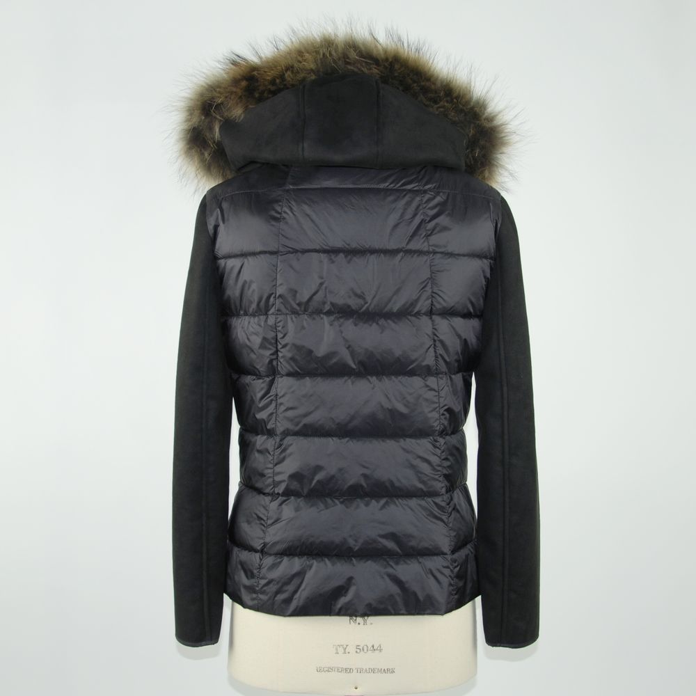 Schwarze Polyester Damenjacke