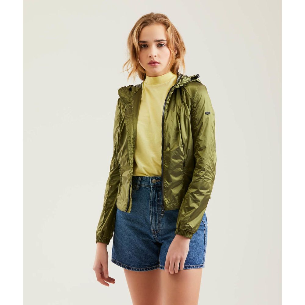 Green Polyamide Women Jacket