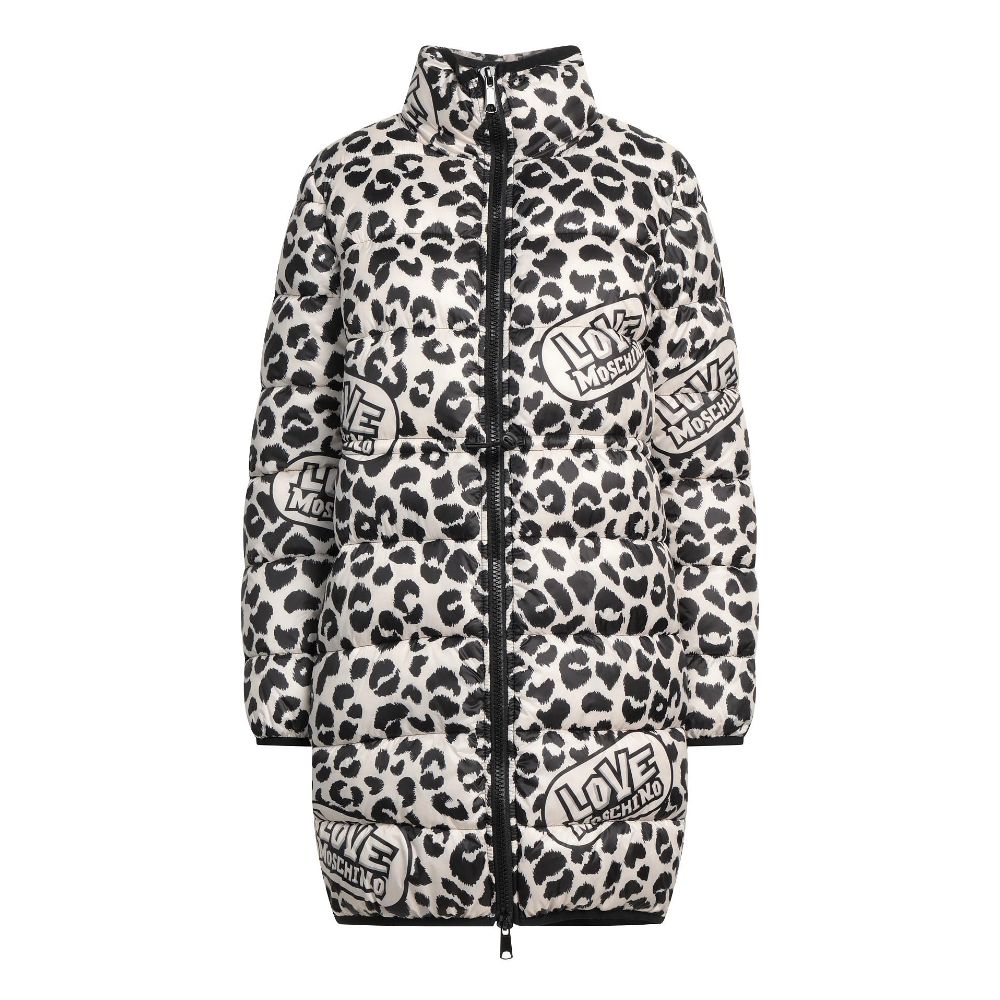 Giacca in piumino con stampa leopardata chic