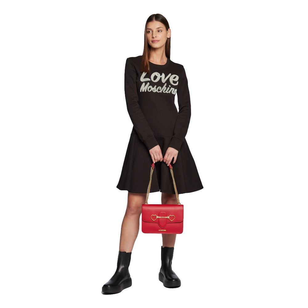 Schickes Kleid aus Baumwollmischung mit geprägtem Logo