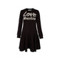 Schickes Kleid aus Baumwollmischung mit geprägtem Logo