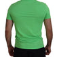 T-shirt girocollo a maniche corte in modal verde