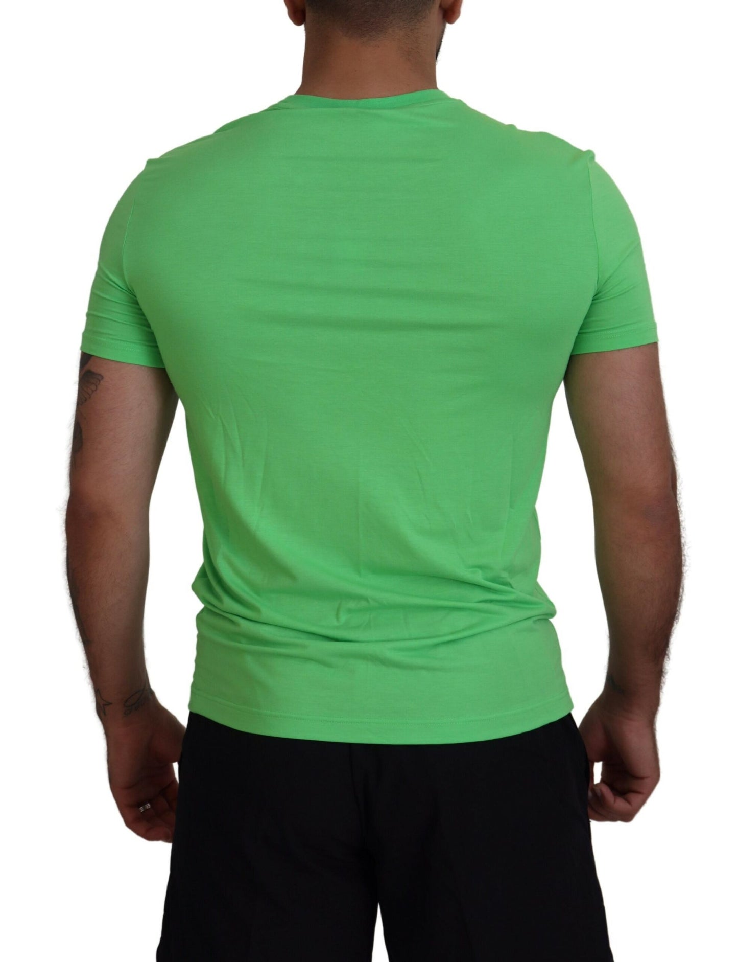 T-shirt girocollo a maniche corte in modal verde