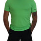 T-shirt girocollo a maniche corte in modal verde