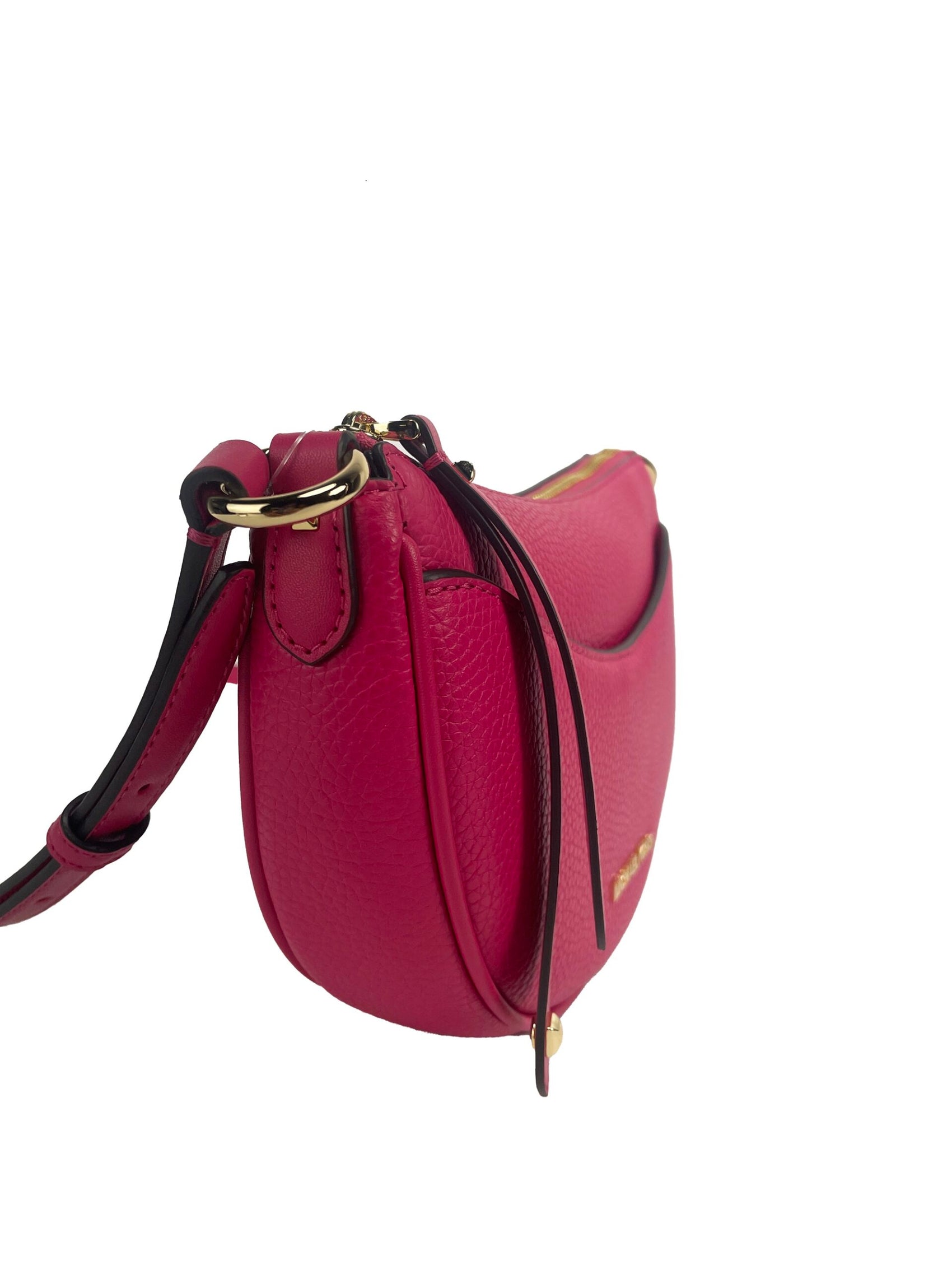 Dover – Kleine Umhängetasche mit Halbmond-Motiv in Rosa