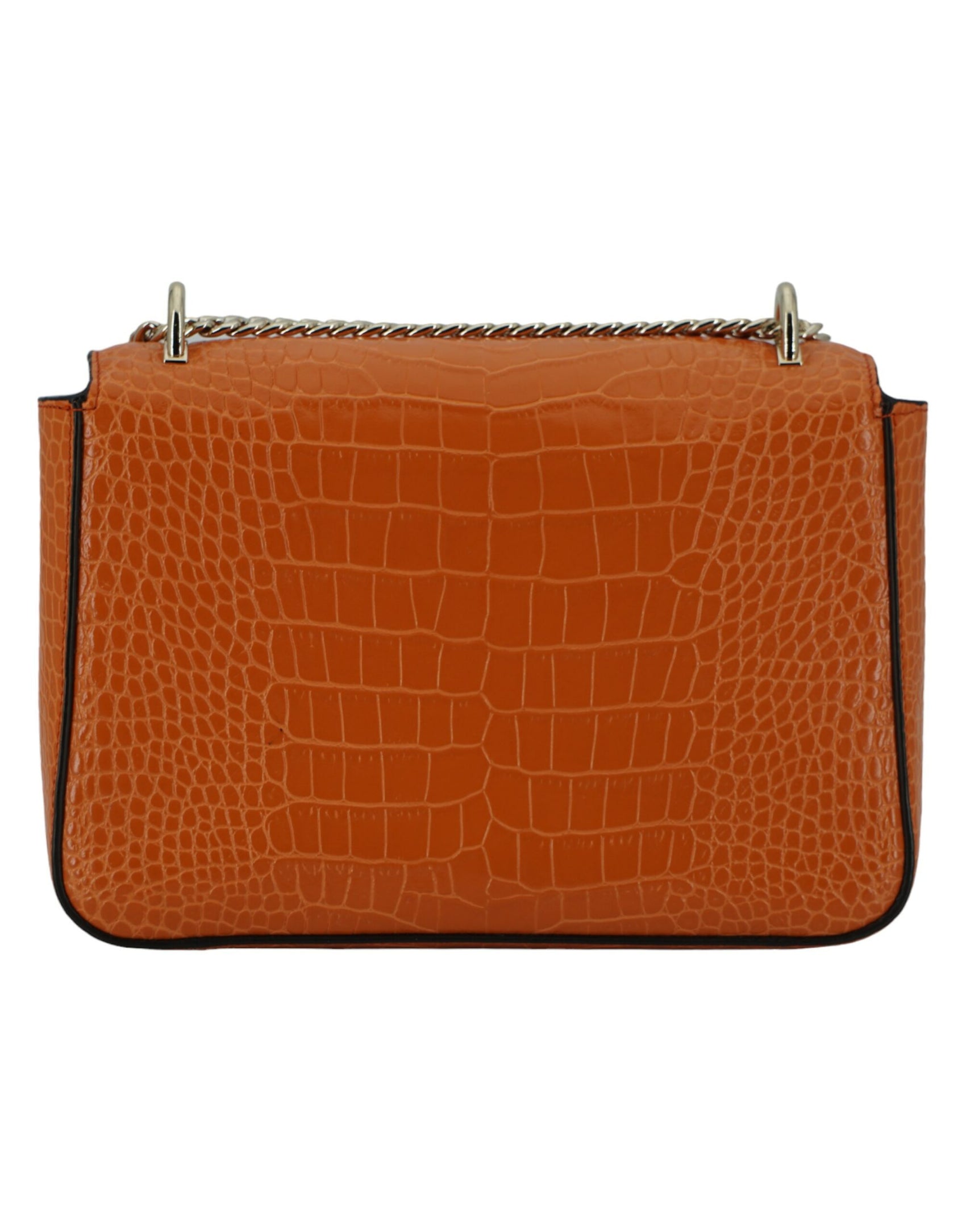 Bernsteinorange Leder-Umhängetasche