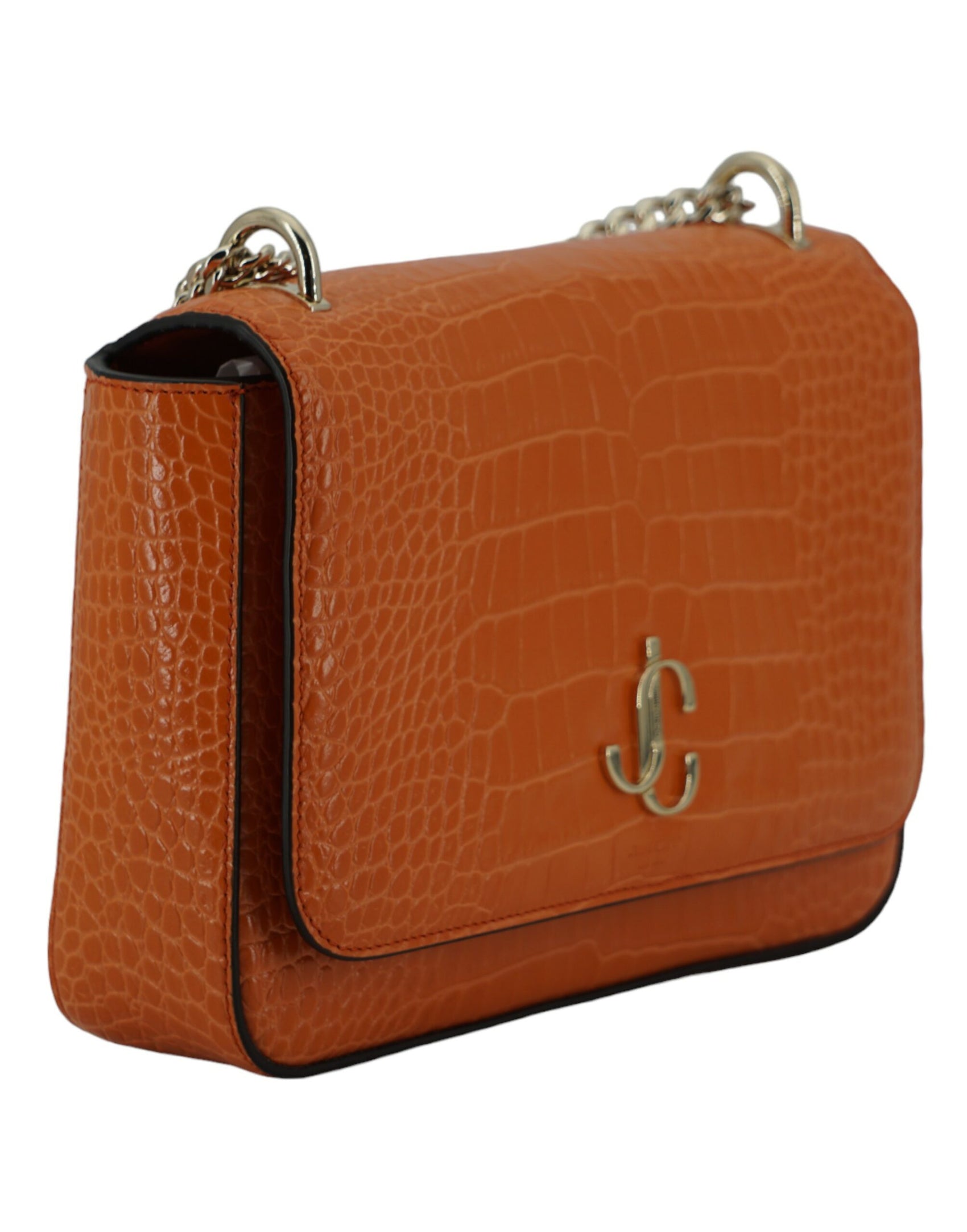 Bernsteinorange Leder-Umhängetasche