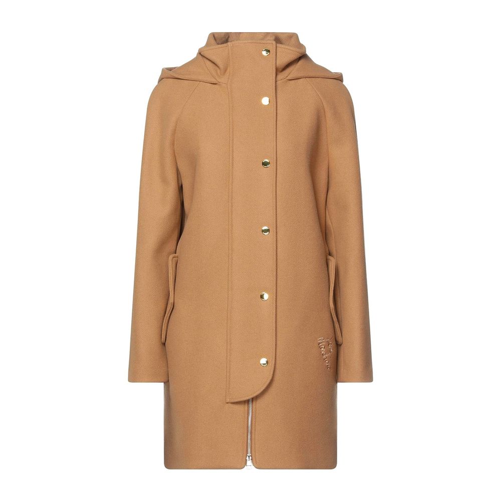 Cappotto da donna in lana marrone