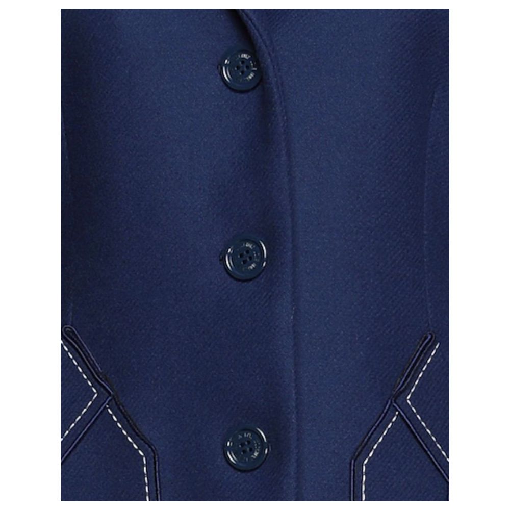 Elegante cappotto in lana con cuore ricamato