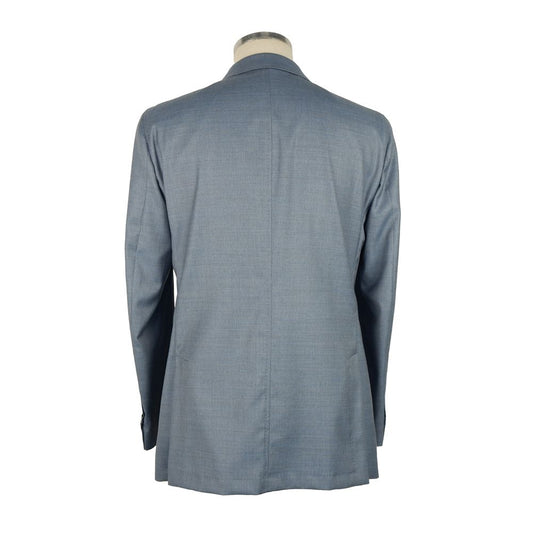 Blazer da uomo in lana azzurro chiaro