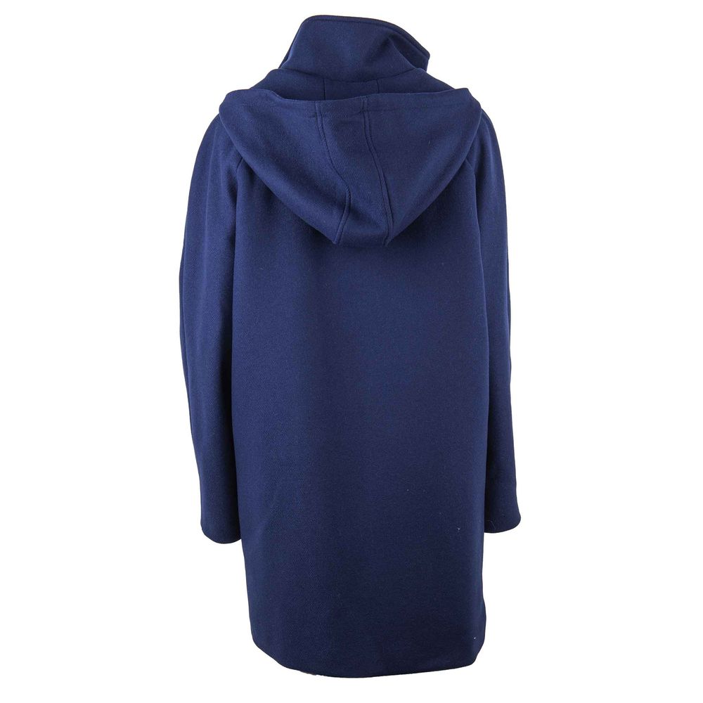 Cappotto da donna in lana blu