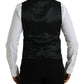 Black Wool Formal Dress Waistcoat Vest