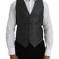 Gray Wool Formal Dress Waistcoat Vest