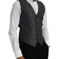 Gray Wool Formal Dress Waistcoat Vest