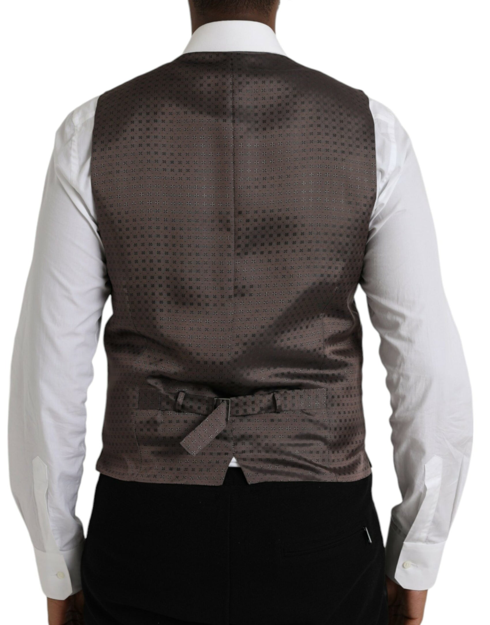 Schwarz Braun Seidenweste Kleid Formale Weste
