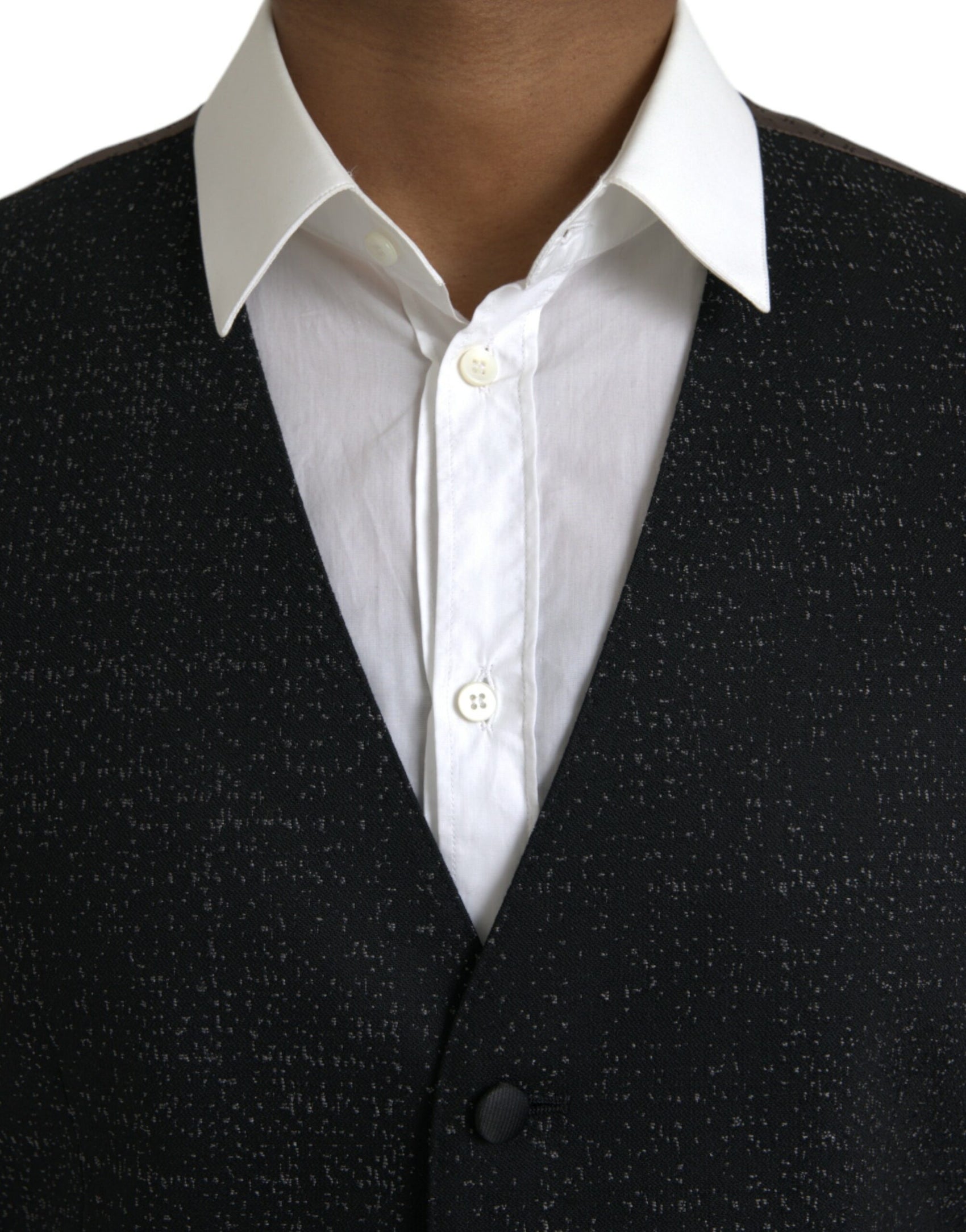 Schwarz Braun Seidenweste Kleid Formale Weste