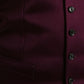 Maroon Satin Silk Waistcoat Dress Formal Vest