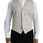 Off White Cotton Waistcoat Dress Formal Vest