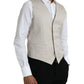 Off White Cotton Waistcoat Dress Formal Vest