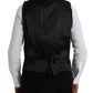 Black Silk Waistcoat Dress Formal Vest