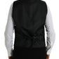 Black Wool Waistcoat Dress Formal Vest