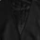 Black Wool Waistcoat Dress Formal Vest