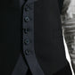 Black Wool Waistcoat Dress Formal Vest