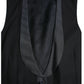 Black Wool Waistcoat Dress Formal Vest