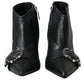 Black Devotion Quilted Buckled Boots Shoes