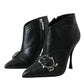 Black Devotion Quilted Buckled Boots Shoes