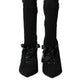 Black Stiletto Heels Mid Calf Boots Shoes