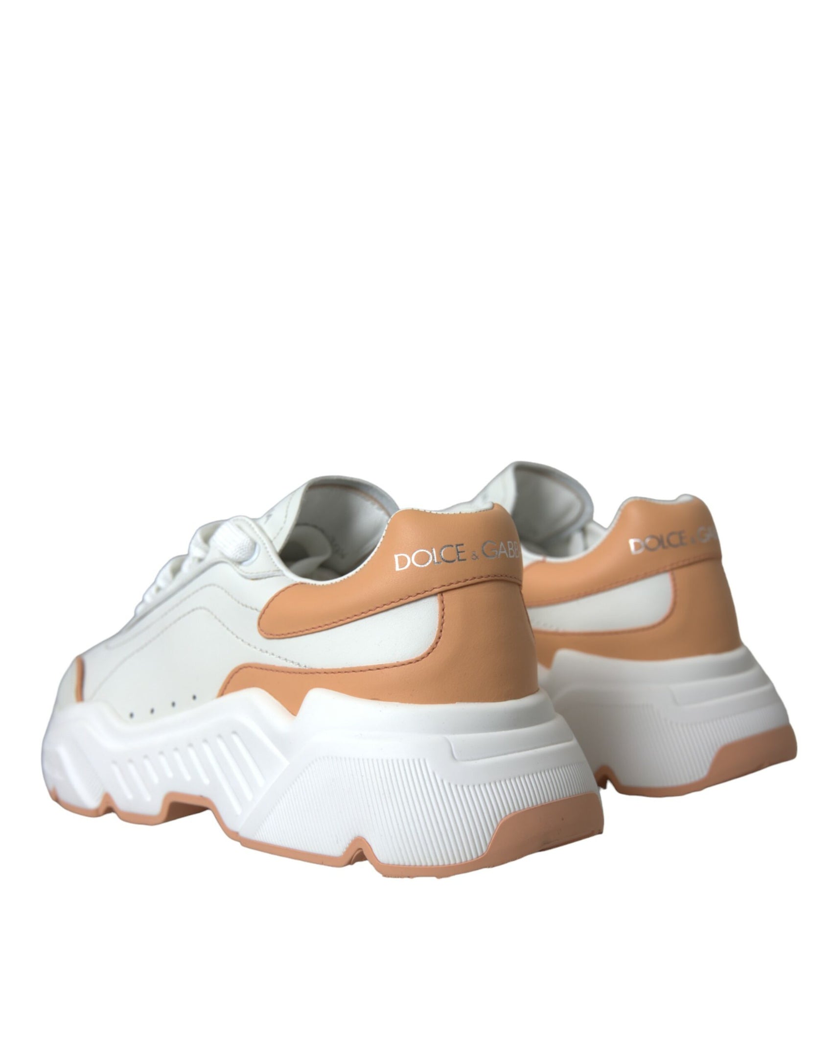 Weiße Pfirsich DAYMASTER Leder Sneakers Schuhe