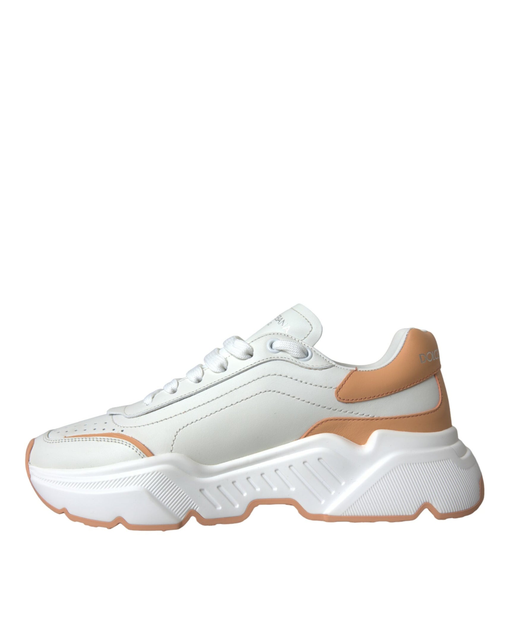 Weiße Pfirsich DAYMASTER Leder Sneakers Schuhe