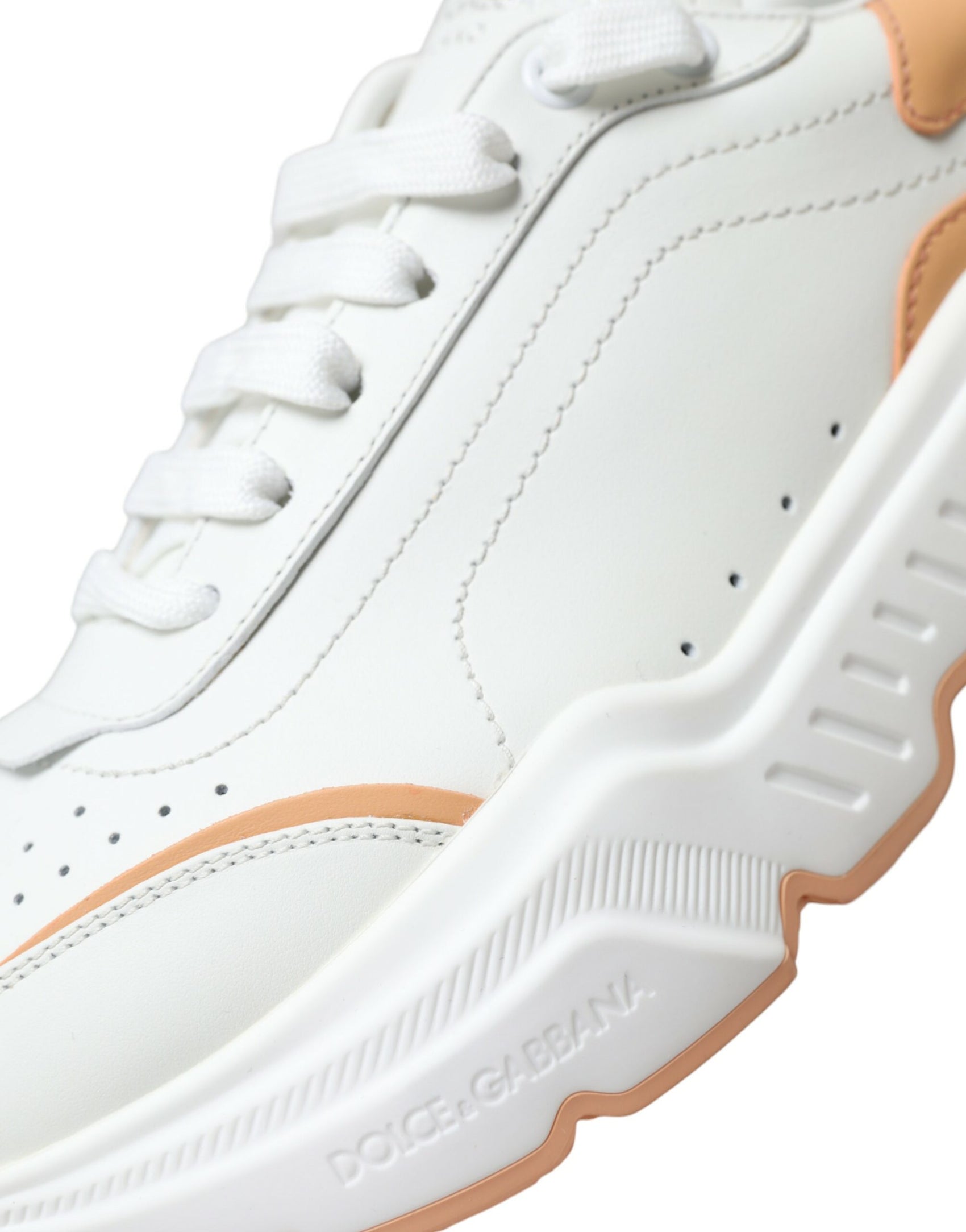 Weiße Pfirsich DAYMASTER Leder Sneakers Schuhe