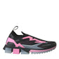 Black Pink Slip On Sorrento Sneakers Shoes