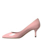 Light Pink Patent Leather Heels Pumps Shoes