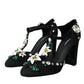 Black Lilies Crystal Heels Pumps Shoes