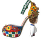 Multicolor Carretto Embellished Sandals Shoes