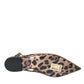 Brown Leopard Exotic Skin Slingback Shoes