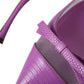 Purple Leather Mesh High Heels Slingback Shoes